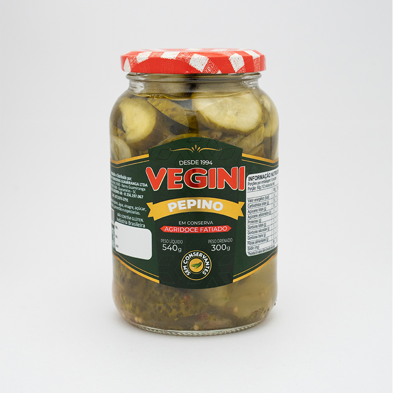 PEPINO AGRIDOCE<BR> FATIADO 300g
